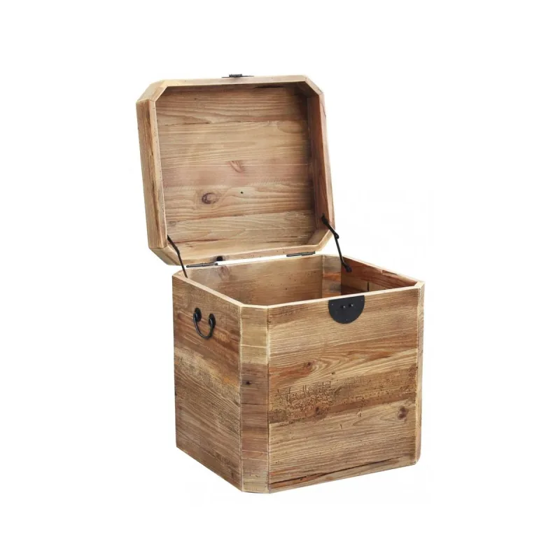 Baúl de almacenamiento de madera 52x48x55cm irving