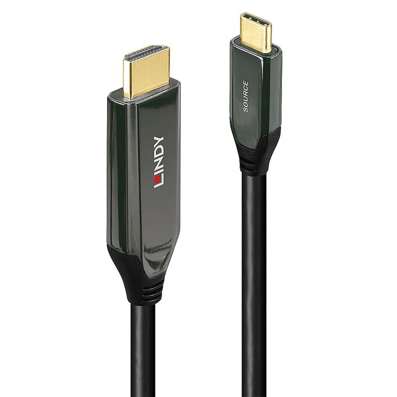 Cable usb-c a hdmi lindy 43368 2 m negro
