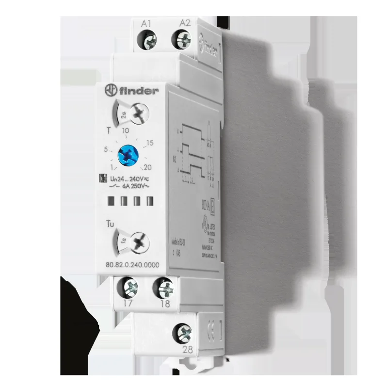 Temporizador modular 8a 24v, arranque estrella-triángulo, 2 no 6 a de 12 a 240 vac/dc