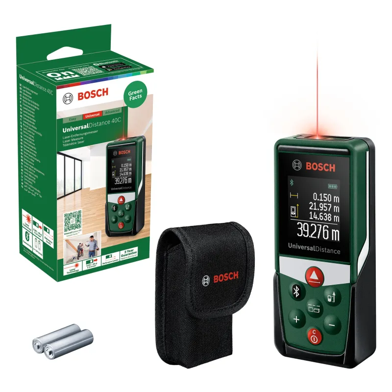 Medidor láser bosch universaldistance 40c – alcance 40m. med. directa/continua.
