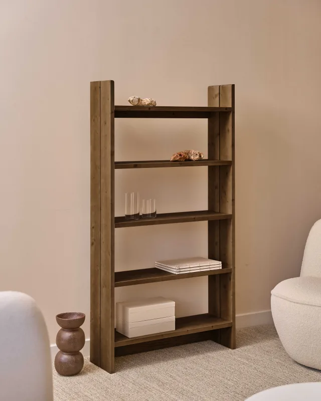 Janelle estantería de madera hannun