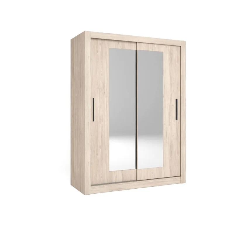 Armario sava 2 puertas correderas con espejo sahara 201x182x58,7 cm