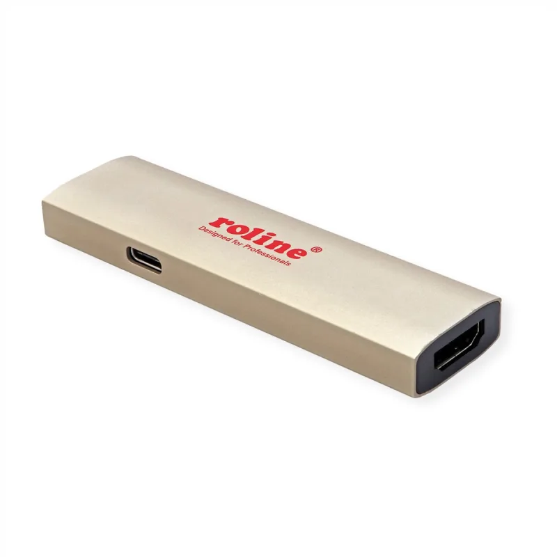 Adaptador roline gold usb tipo c - hdmi, bu/bu, pd (60w)