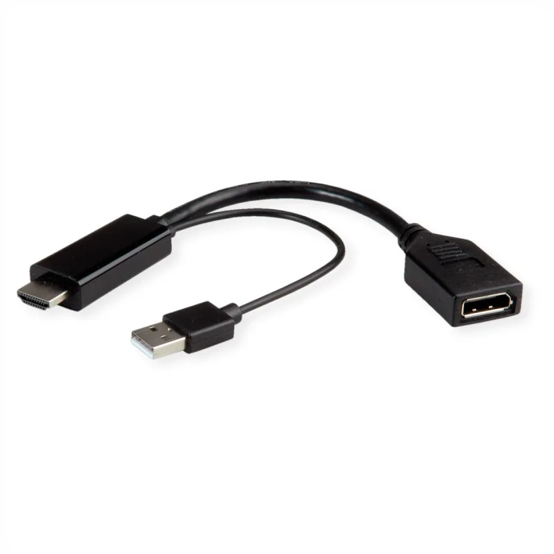 Roline 4k hdmi - adaptador displayport, v1.2, hdmi st - dp bu, activo
