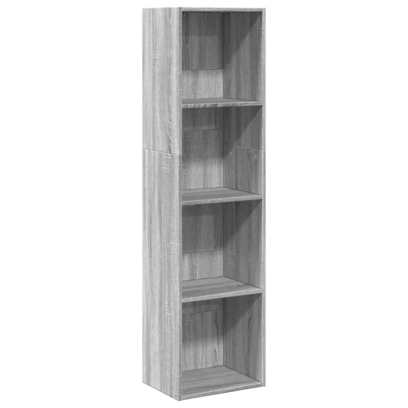 Estantería librería，armario de libros de madera de ingeniería gris sonoma 40x30x152 cm cfw998417