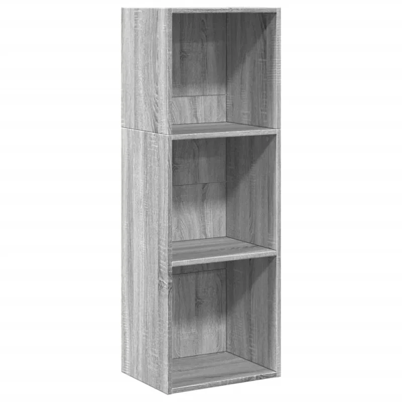 Estantería librería，armario de libros de madera de ingeniería gris sonoma 40x30x114 cm cfw462204