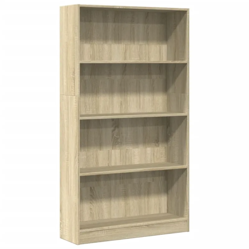 Estantería librería，armario de libros de madera de ingeniería roble sonoma 80x24x143 cm cfw175241
