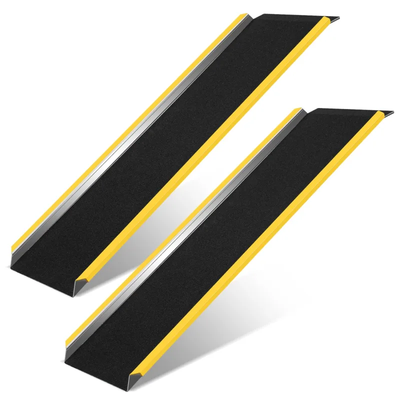 2x rampa de carga rampa de acceso rampa para silla de ruedas para coche para moto, remolque hasta 600kg