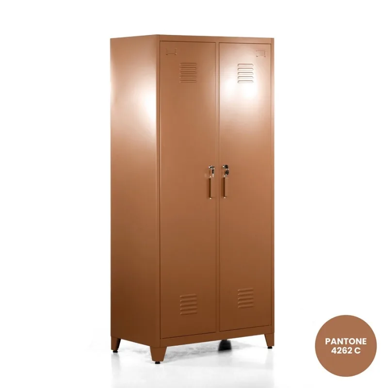 Armario de dos puertas en metal ladrillo 190x85x50