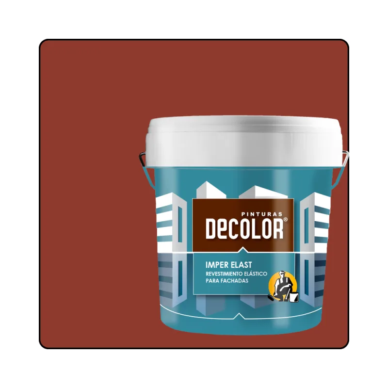 Revestimiento impermeabilizante elástico. imper-elast rojo teja. 15 lt