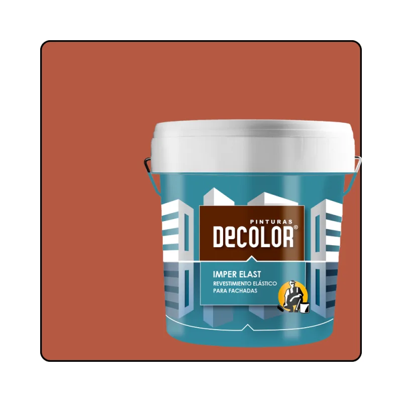 Revestimiento impermeabilizante elástico. imper-elast marron rojizo. 15 l
