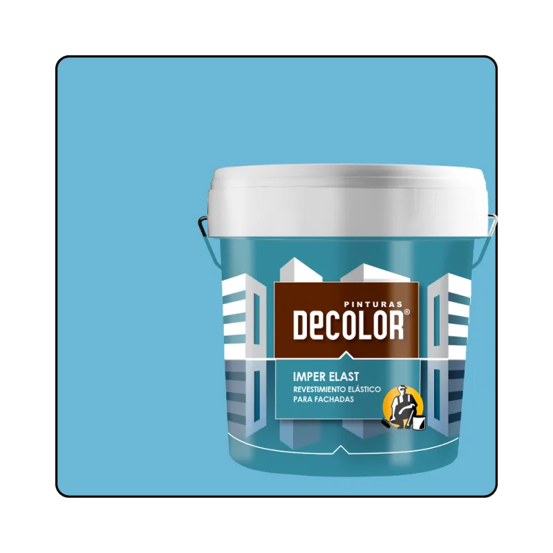 Revestimiento impermeabilizante elástico. imper-elast azul cielo. 15 lt