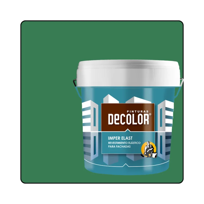 Revestimiento impermeabilizante elástico. imper-elast verde fronton. 15 lt