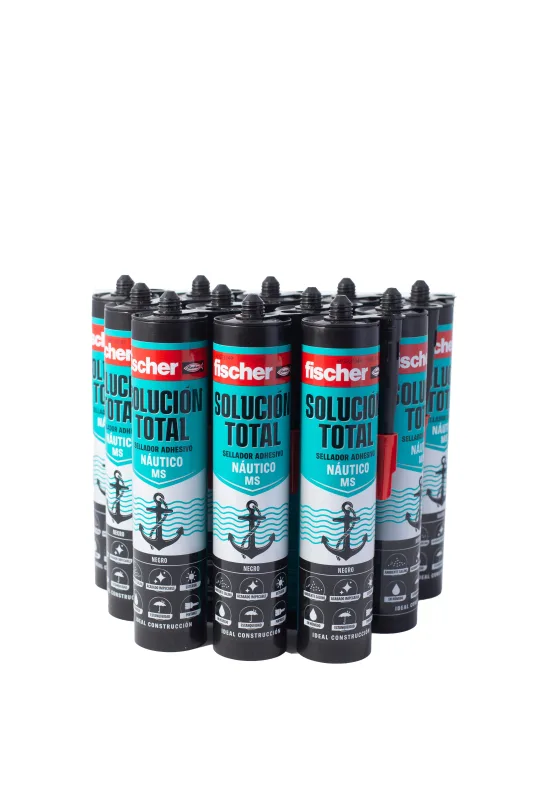 Caja 12uds solución total fischer 290 ml blanco