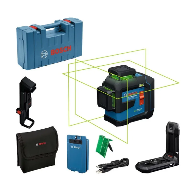 Laser lignes 3 plans gll 80-33 g professional + 1 batterie ba 3.7v / 3.0 ah xl - bosch - 601065501