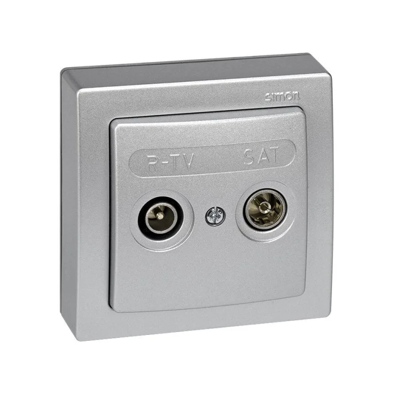 Toma r-tv+sat intermedia simon 73 aluminio