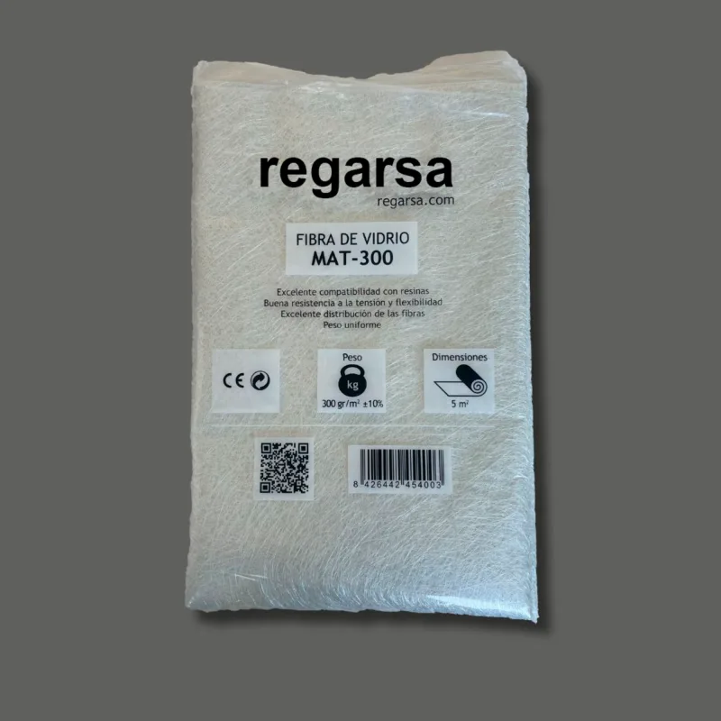 Estera de fibra de vidrio regarsa blanco 300g/m²