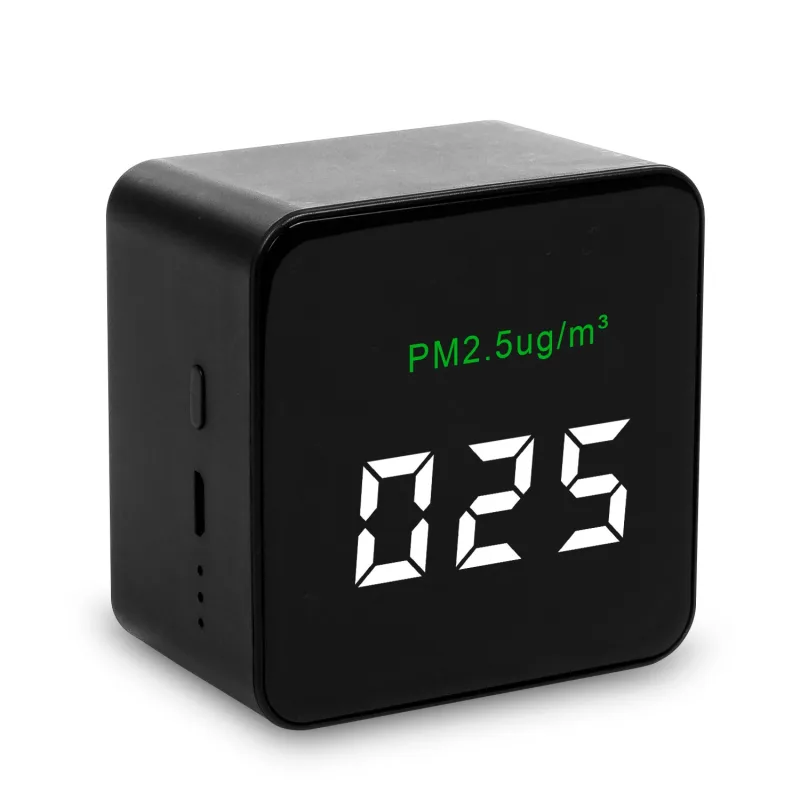 Detector portátil de contaminación. indicador de calidad del aire. 5,7x3,6x5,7 cm. color: negro dam