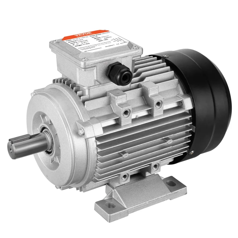 Motor asíncrono 1,5 kw vevor para compresor de aire trifásico 3000 rpm 230/400 v b3 bastidor 90l eje 24 mm cw/ccw