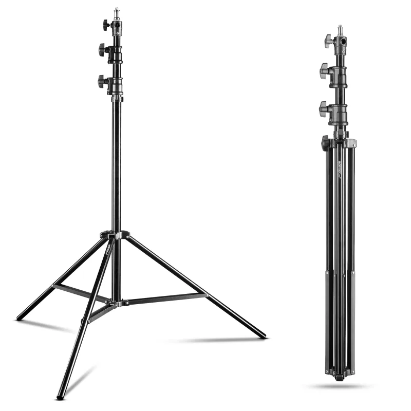 Walimex pro air 290 deluxe set 2 trípodes de lámparas altura máx. 290 cm soporte luz suspensión neumática base de flash soporta hasta 7 kg pie apoy...