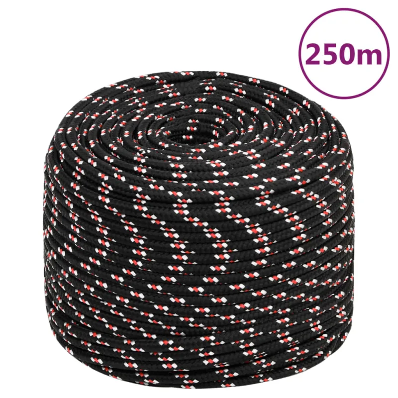 Cuerda para s negro 8 mm 250 m polipropileno