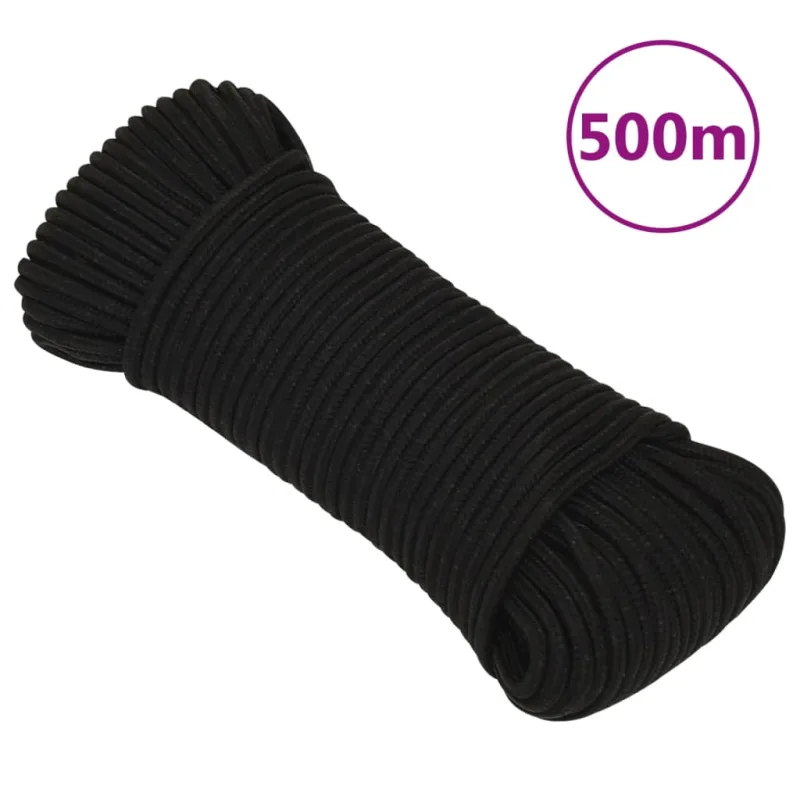 Cuerda de trabajo negra 3 mm 500 m poliéster