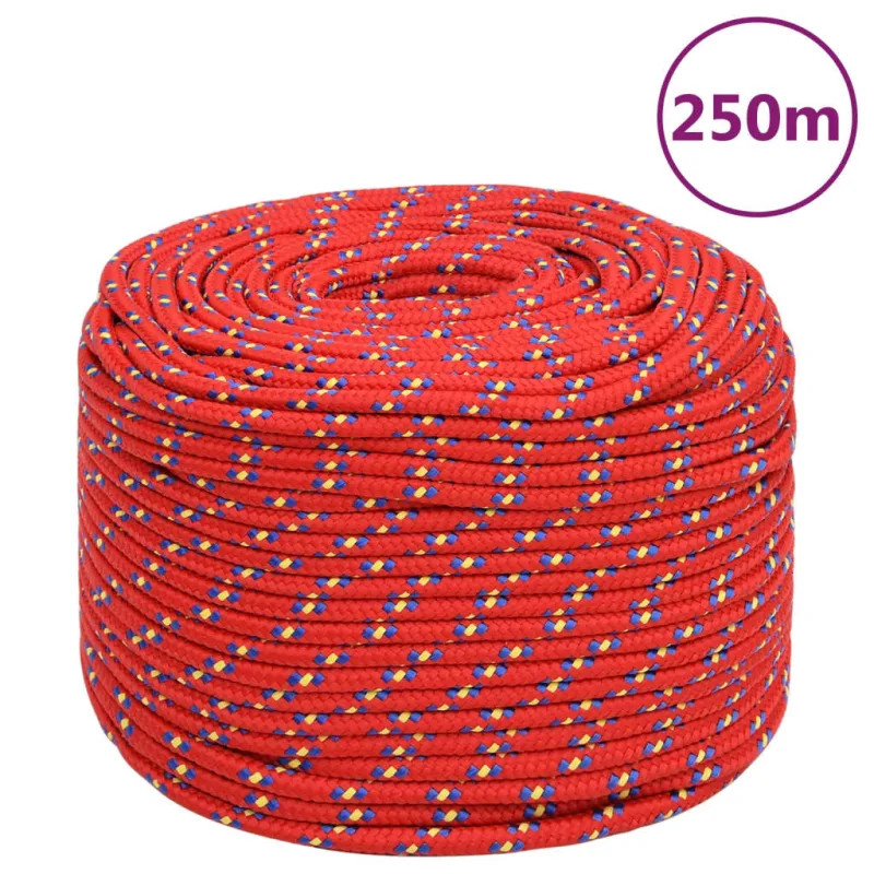 Cuerda para s rojo 8 mm 250 m polipropileno