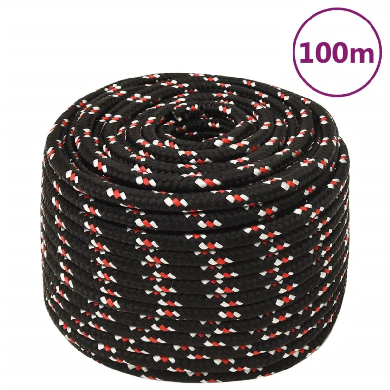 Cuerda para s negro 12 mm 100 m polipropileno