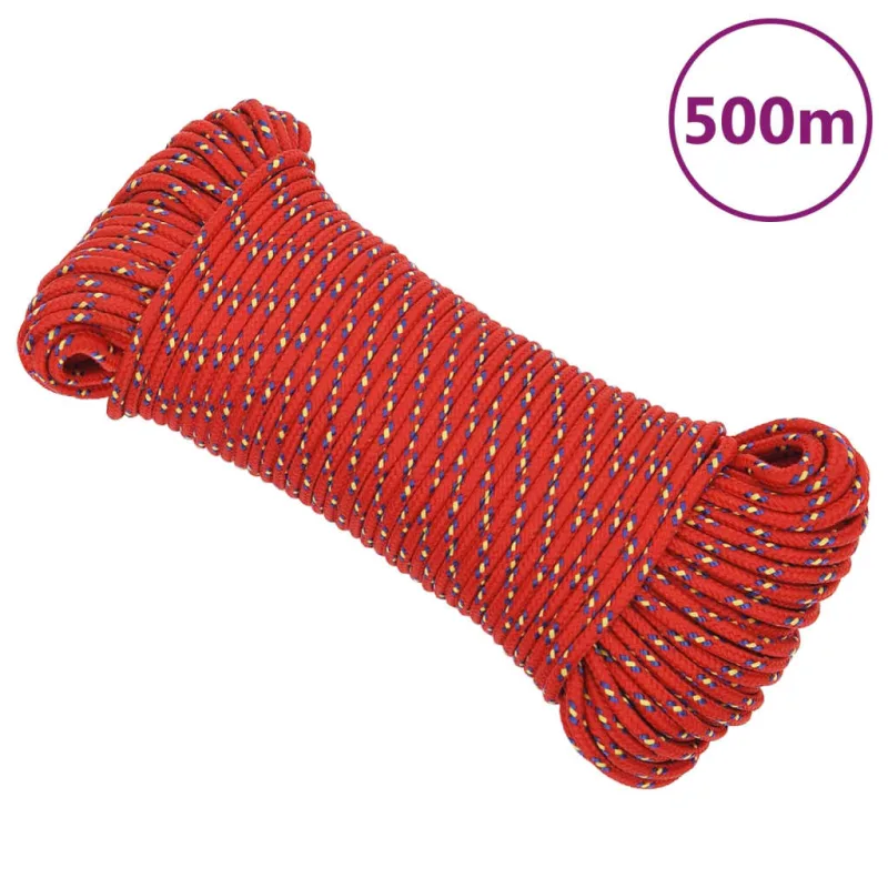 Cuerda para s rojo 4 mm 500 m polipropileno