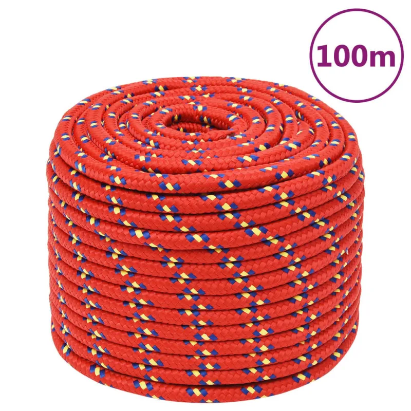 Cuerda para s rojo 14 mm 100 m polipropileno