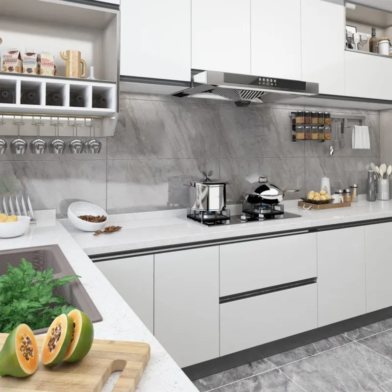 Láminas autoadhesivas para muebles 2 uds blanco 500x90 cm pvc