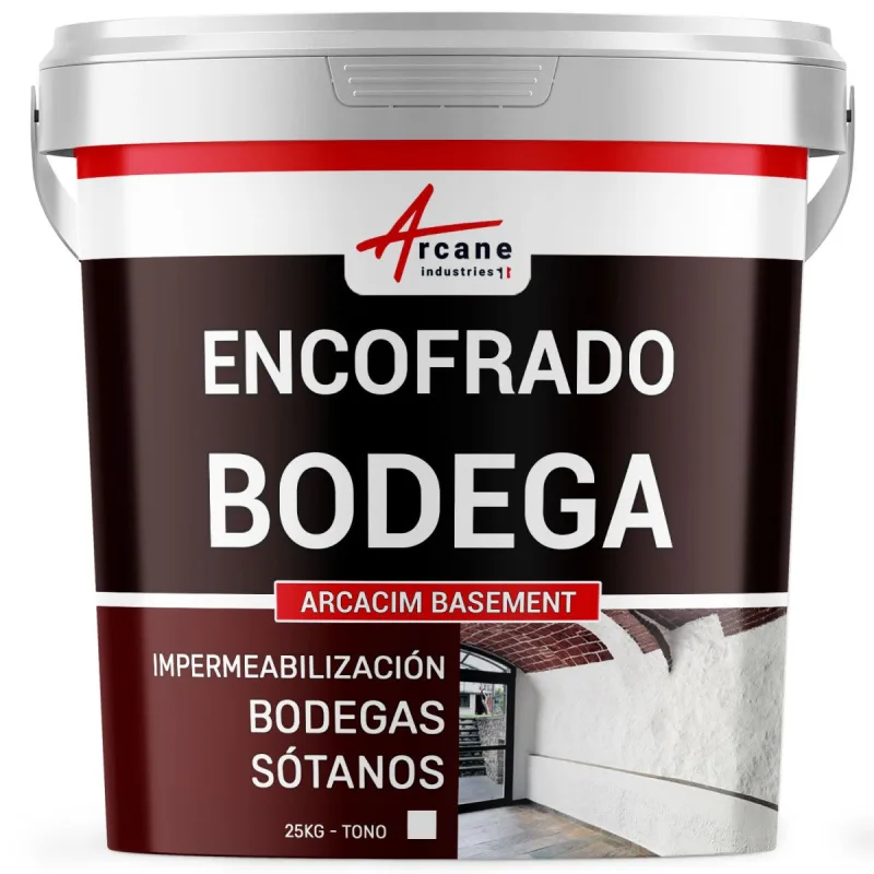 Revoque hidrófugo para interiores: bodegas, semisótanos, garajes - arcacim basement - 25 kg blanco - arcane industries