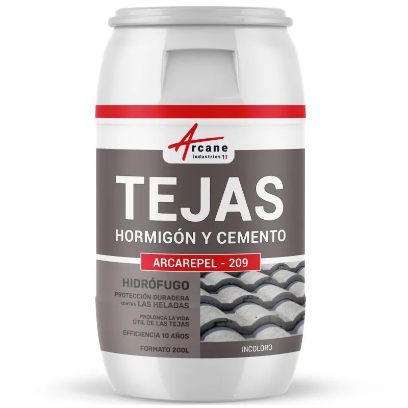 Hidrófugo transparente: para techos con tejas de cemento arcarepel - 209 - 200 l - arcane industries