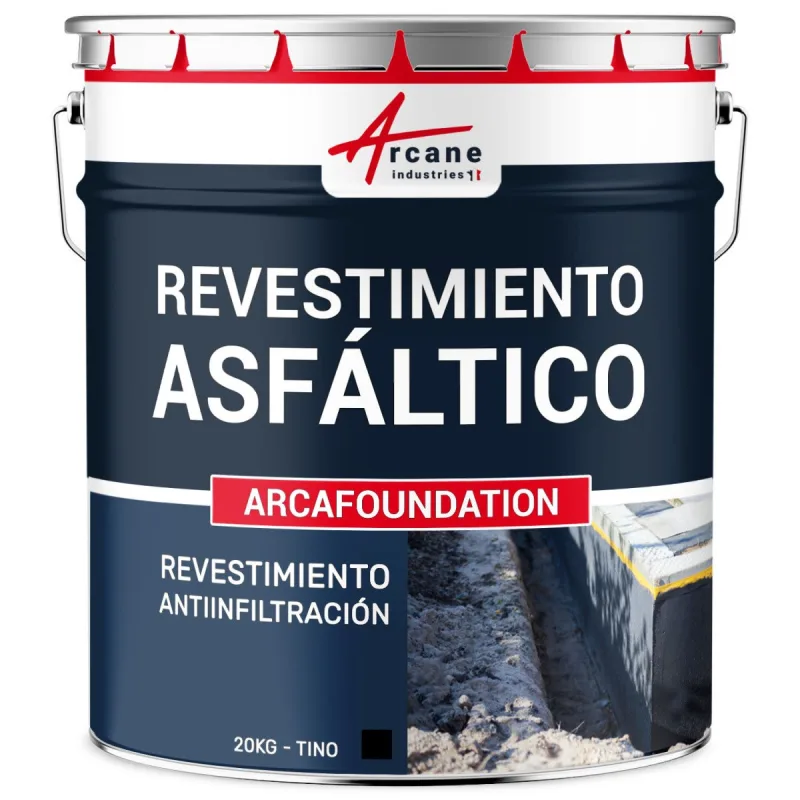 Membrana bituminosa impermeabilizante, para cimientos en bloques de hormigón - arcafoundation - 20 kg negro - arcane industries