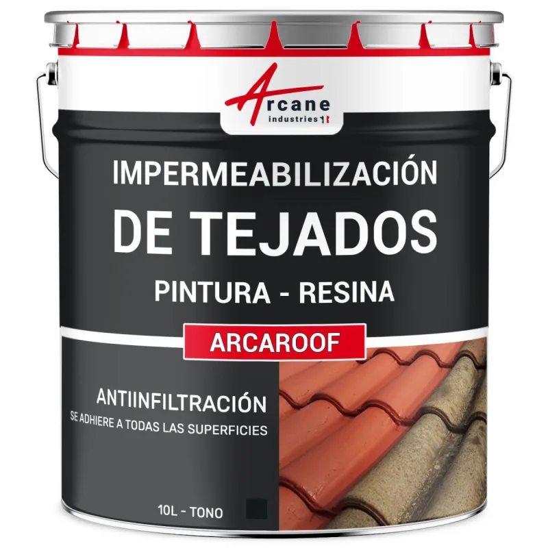 Membrana líquida para tejados, membrana impermeabilizante para techos arcaroof - 10 l pizarra - arcane industries