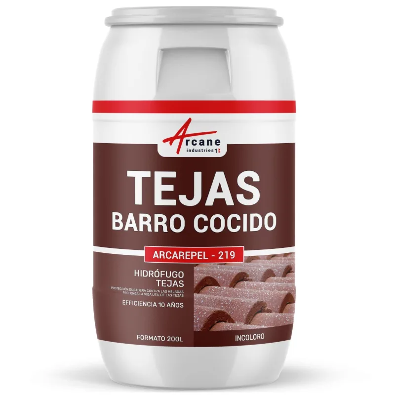 Hidrófugo para tejas, incoloro para tejas de terracota - arcarepel 219 - 200 l - arcane industries