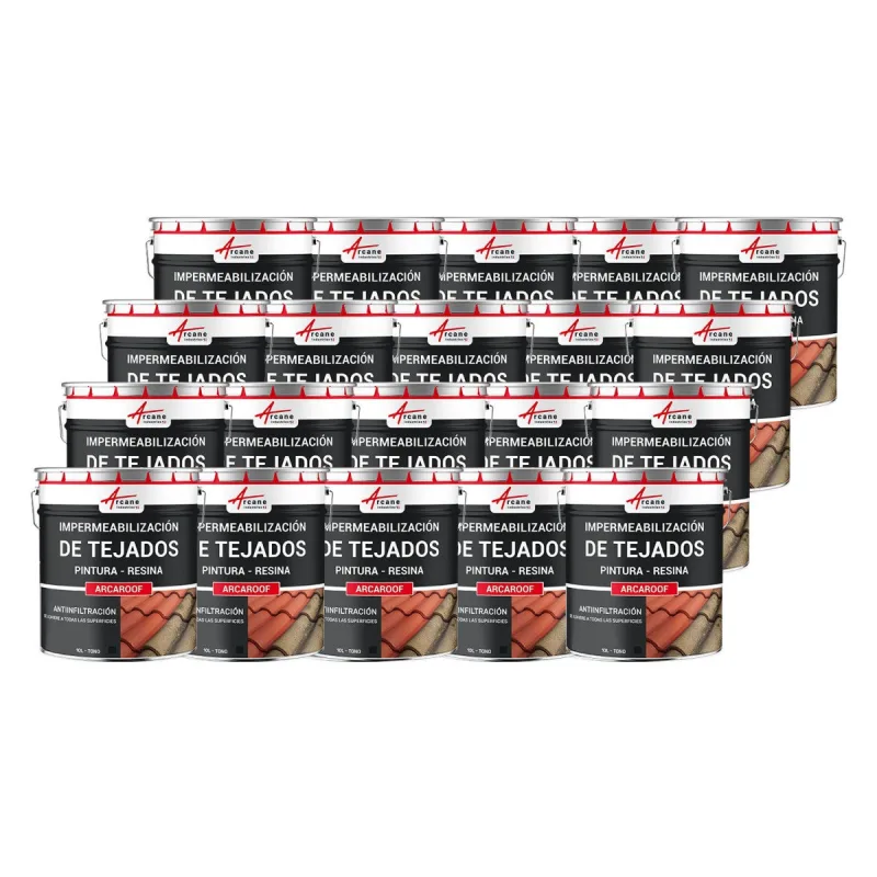Membrana líquida para tejados, membrana impermeabilizante para techos arcaroof - 20 x 10 l pizarra - arcane industries