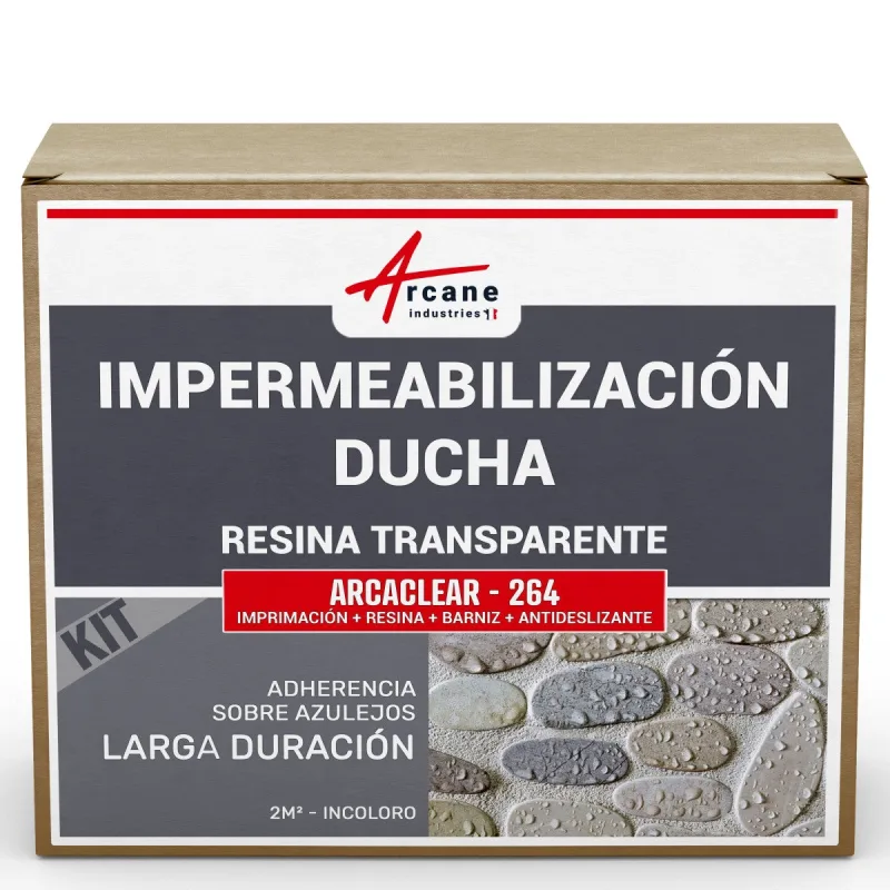 Impermeabilizante transparente para azulejos de ducha y baño - arcaclear - 264 - 2 m² - arcane industries