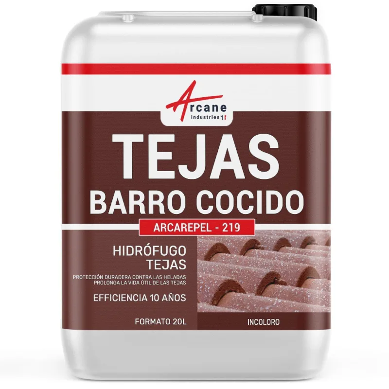 Hidrófugo para tejas, incoloro para tejas de terracota - arcarepel 219 - 20 l (hasta 100 m²) - arcane industries