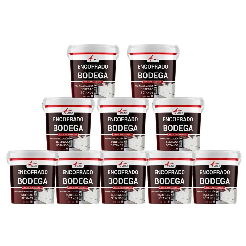 Revoque hidrófugo para interiores: bodegas, semisótanos, garajes - arcacim basement - 10 x 25 kg gris - arcane industries