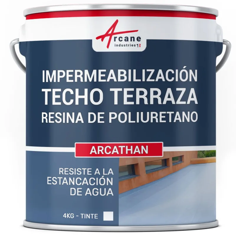Membrana líquida para terrazas, membrana impermeabilizante arcathan - 4 kg blanco - arcane industries