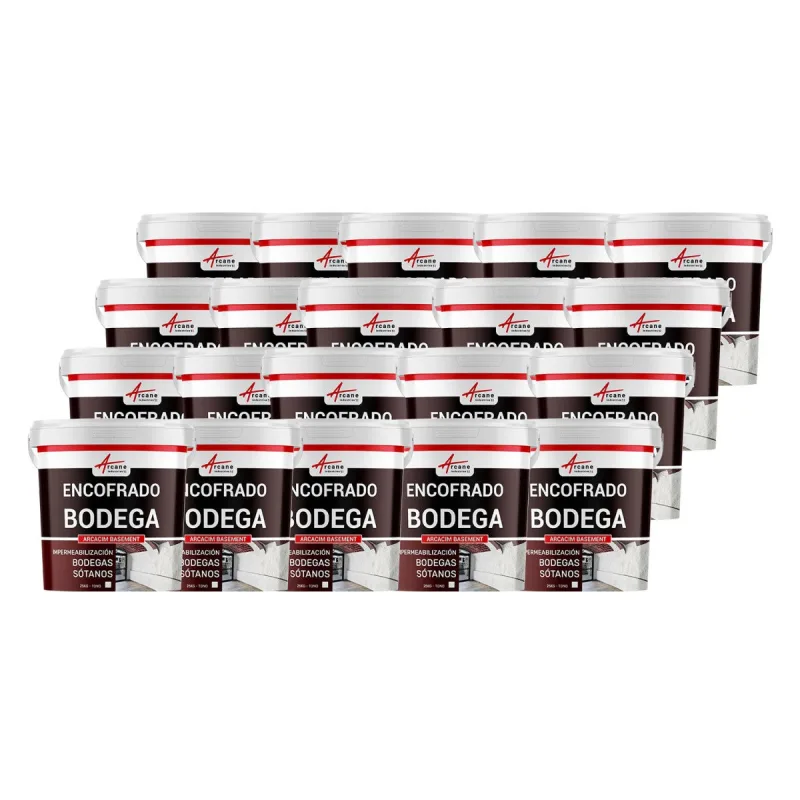 Revoque hidrófugo para interiores: bodegas, semisótanos, garajes - arcacim basement - 20 x 25 kg blanco - arcane industries