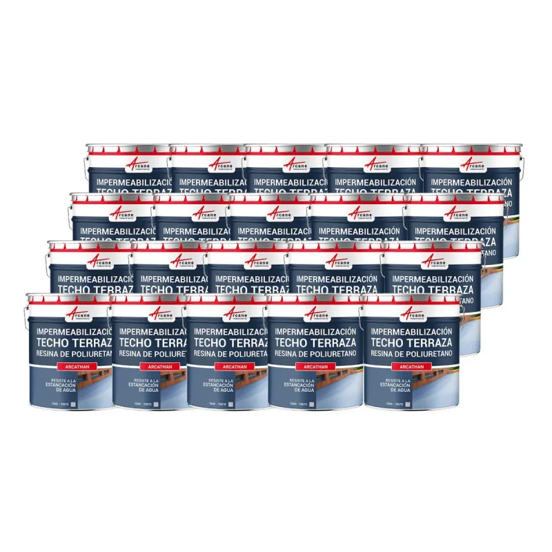 Membrana líquida para terrazas, membrana impermeabilizante arcathan - 20 x 15 kg gris - arcane industries