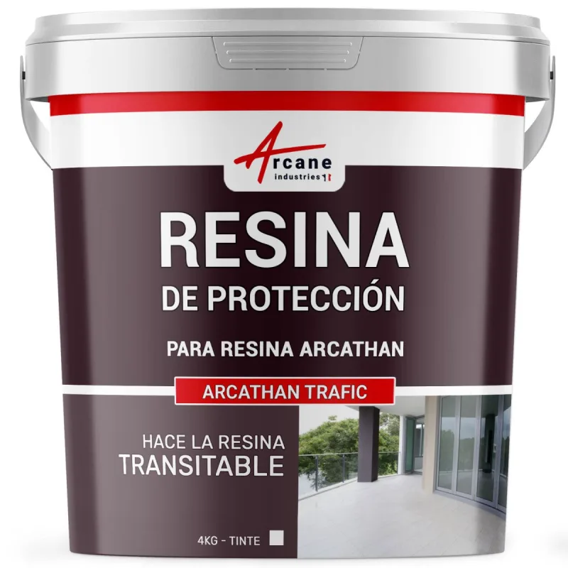 Resina de acabado transitable azotea y tejado plano: arcathan trafic - 4 kg blanco - arcane industries