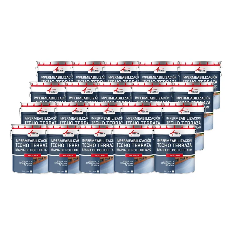 Membrana líquida para terrazas, membrana impermeabilizante arcathan - 20 x 15 kg blanco - arcane industries
