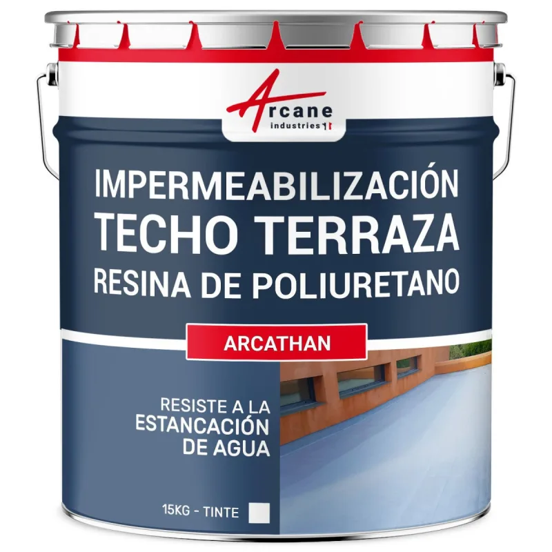 Membrana líquida para terrazas, membrana impermeabilizante arcathan - 15 kg blanco - arcane industries
