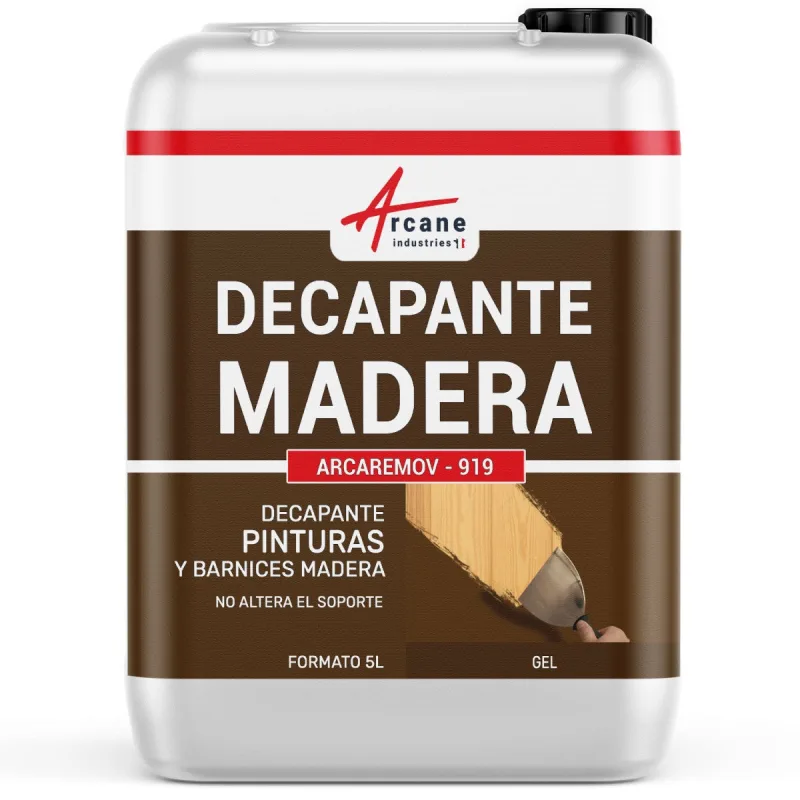 Detergente decapante, decapante para barnices y esmaltes sobre madera - 5 l - arcane industries