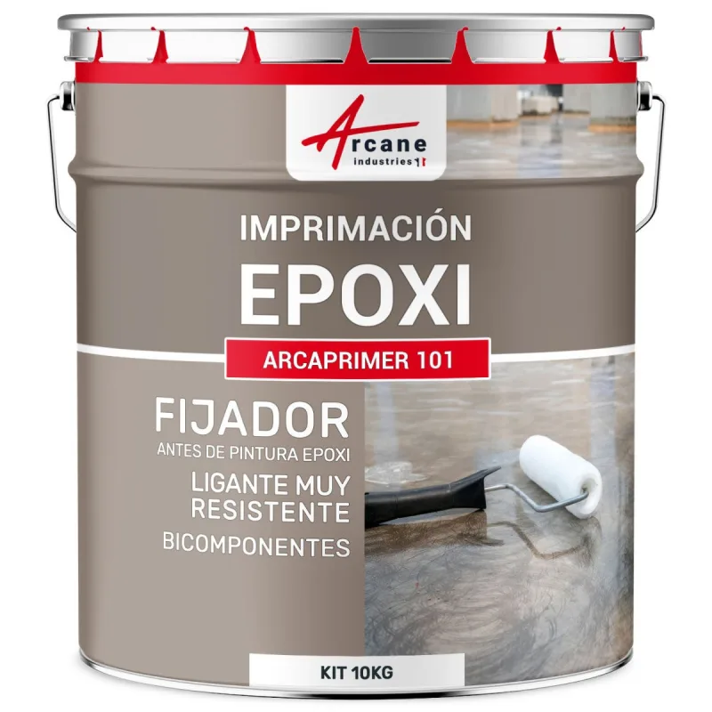Imprimación para suelos de resina: ligante epoxi protector - arcaprimer 101 - 10 kg - arcane industries