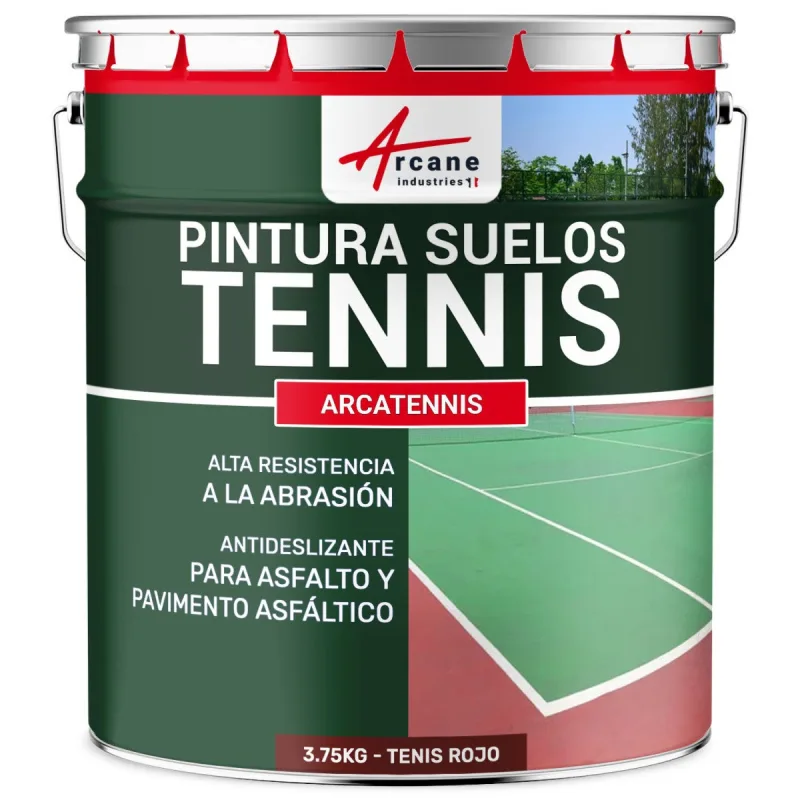 Pintura para pista de tenis, antideslizante - arcatennis - 15 kg (hasta 30 m² en 2 capas) chocolate marrón oscuro - arcane industries