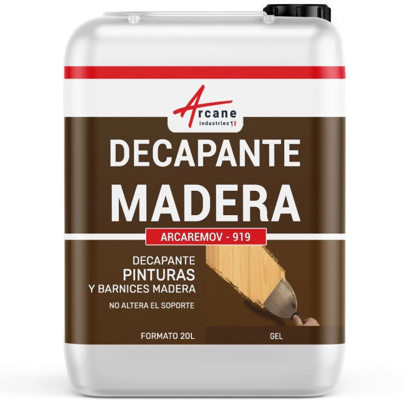 Detergente decapante, decapante para barnices y esmaltes sobre madera - 20 l - arcane industries